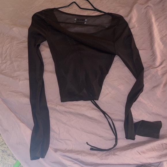 Urban outfitters brown mesh top - Picture 2 of 2